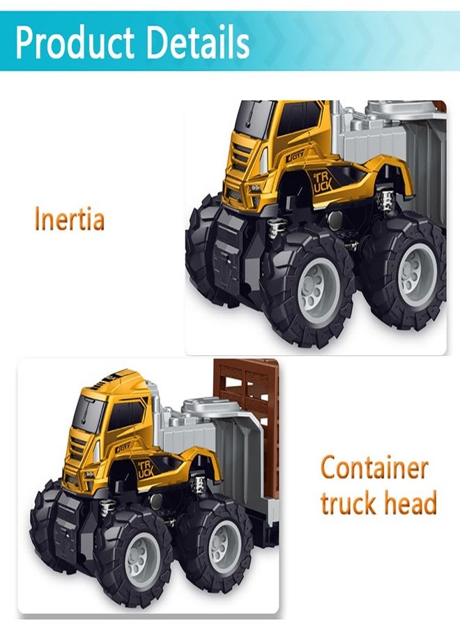 UKAXA 1:43 Diecast Alloy Truck Toy Wild Lion Animal Lion Transportation Big Truck Toys with Friction Powered Miniature Car Vehicle Toy for Kids Boys and Girls - Image 4